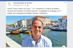 Ensino | Barcelense Carlos Costa conquista Prémio de Melhor Carreira de Docente na área do Turismo em Portugal