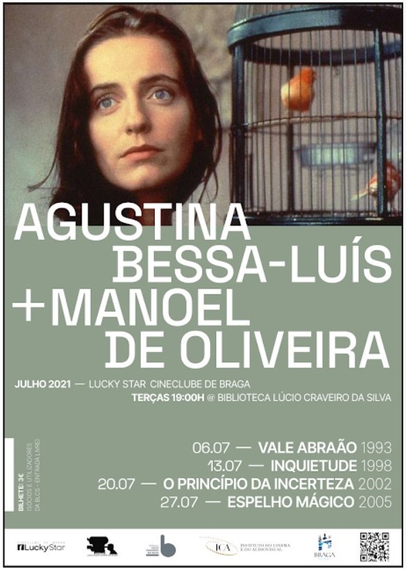 vila nova online - cartaz poster - agustina bessa luís - manoel de oliveira - lucky star cineclube de braga - ciclo de cinema