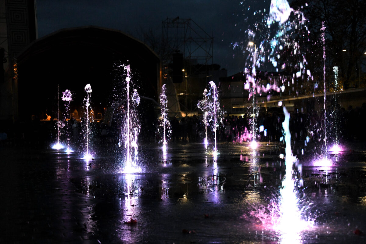 centro urbano - jogo de água e luz - famalicão